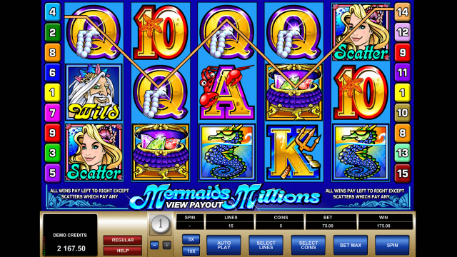 Бонусная игра Mermaids Millions 5