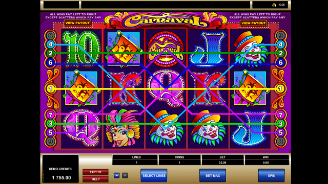 Игровой интерфейс Carnaval 7