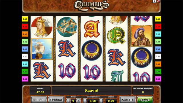 Бонусная игра Columbus 9