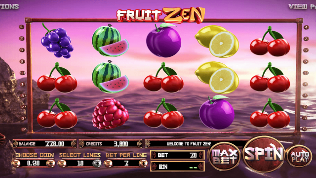 Характеристики слота Fruit Zen 9